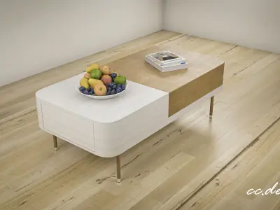 coffee table 3D model 2