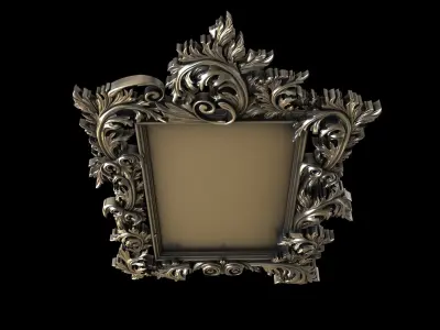 Frame barocco floral 3D print model