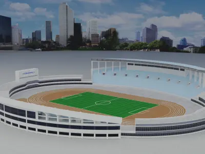 Stadium - Athletic Club  Low-poly 3D model Low-poly 3D model