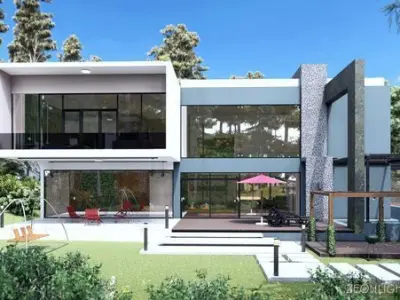 NATIVE REVIT MODERN HOUSE  3D model