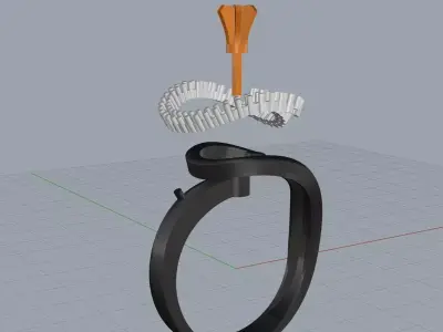 woman ring  3D print model purchase