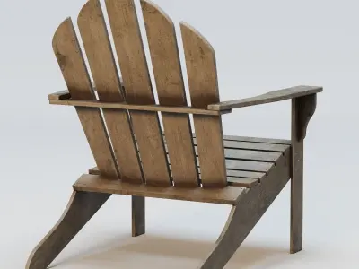 Adirondack chair Low-poly 3D model