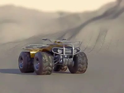 Mountain Explorer Quadbike - Lowpoly Adventure Vehicle Low-poly 3D model