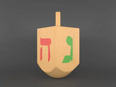 dreidels 3d model wooden hanukkah 3D model