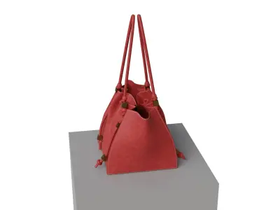 Charleskeith Women Tote Bag Trapeze Cube Low-poly 3D model