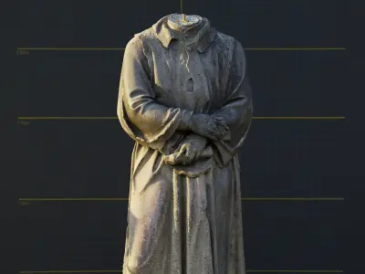 Photogrammetry Model of Headless Statue Low-poly 3D model