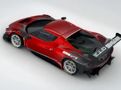 2023 Ferrari 296 GT3 Racecar High Quality 3D model