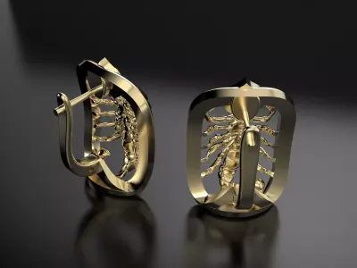Scorpion earrings 3D print model