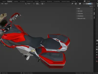 electric dualsport adventure motorcycle  3D model