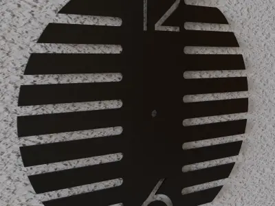 wall clock design 3D print model