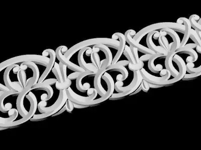 Central decor ornament for furniture 3D model 471