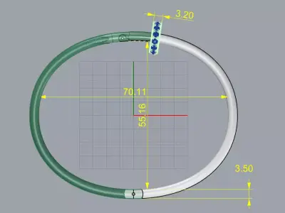 Bracelet Juste un Clou New Lock 3D print model