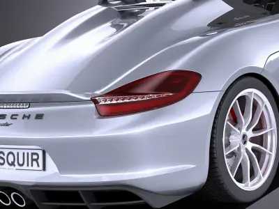 Porsche Boxster Spyder 2017 VRAY 3D model