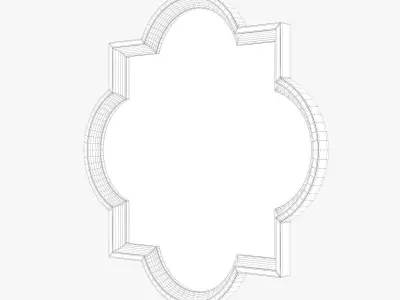 Uttermost lourosa antique gold mirror 3D model