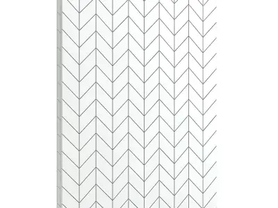 Modern Wood and Black Wall Panel 3D model