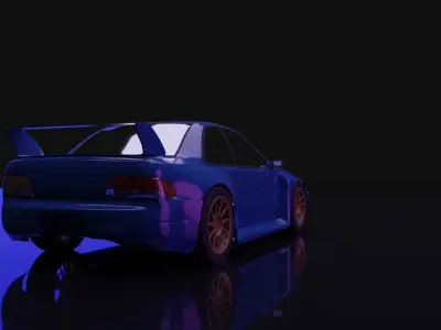 Subaru Impreza WRX STI 22B Low-poly 3D model