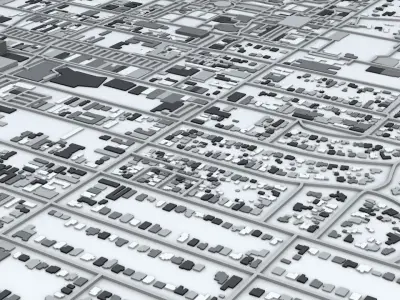 CALTECH University Buildings and Road Network 3D model