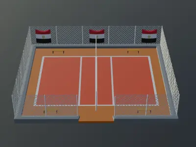 Volleyball Stadium - Egypt Low-poly 3D model