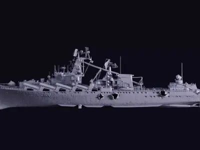 Russian warship 3D print model