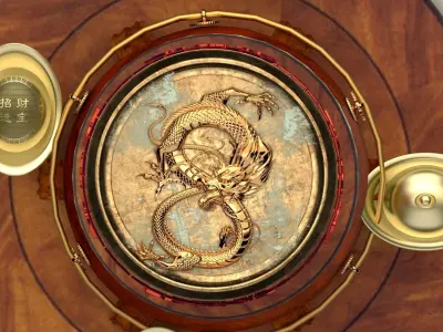 Chinese gold ingot 3D model