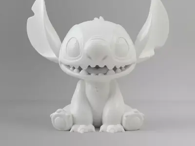 Stitch sitting 3D print model