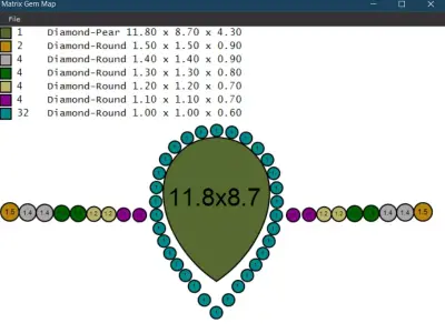 Yellow Gold Engagement Ring Teardrop Diamond Halo Model jr00186 3D print model