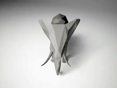 Low Poly Elephant 3D model