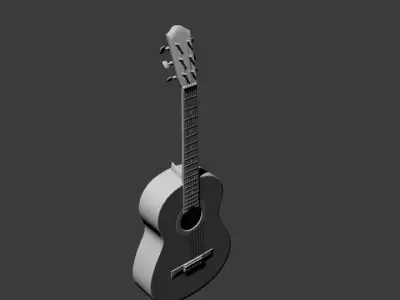 guita acoustic Free low-poly 3D model