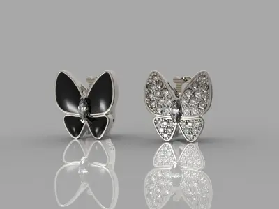  earring  butterfly N - 213 3D print model