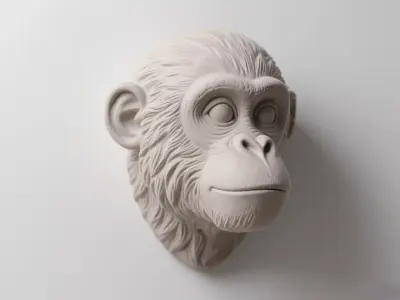 Chimpanzees 3D print model