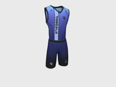 Basketball Fantasy Team Deepers Uniform - Character Design Low-poly 3D model