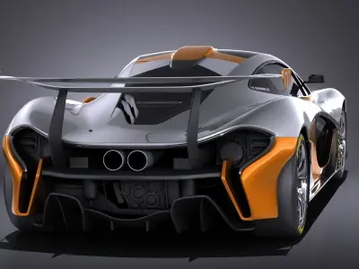 McLaren P1 GTR concept 2016 VRAY 3D model