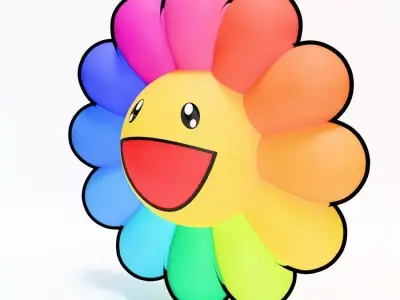 Takashi Murakami Flower toy 3D print model