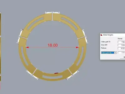 Brand Ring Jewelry set 3 size  3D print model