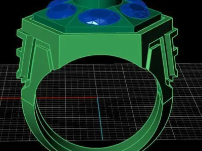 Unisex Luxury Ring 3D print model
