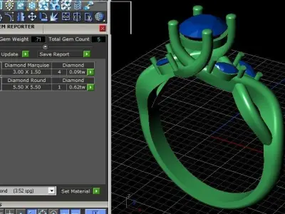 Ivy unique ring 3D print model