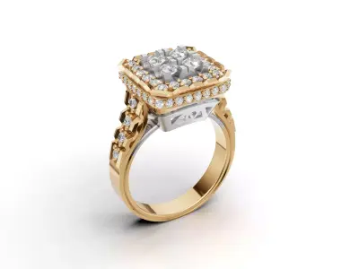ring woman  3D print model 11
