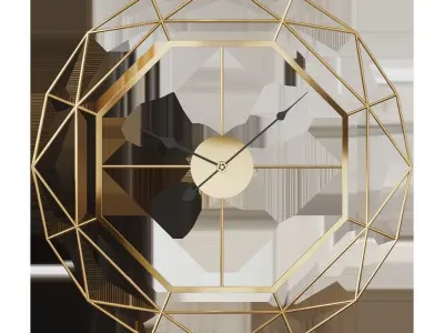 Golden Atlas wall clock 3D model