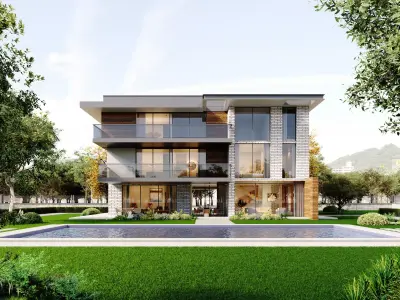 Villa House 3D model 3D model