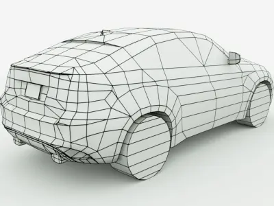 Generic SUV v3 Low-poly 3D model