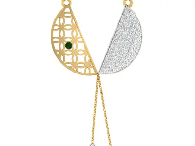 Solitaire Women Pendant 3dm STL OBJ FBX Renders Details 3D print model 10