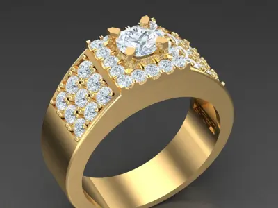 Luxury Men Rings Designs 4MR067 3D print model