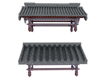 Chinese eaves Low-poly 3D model