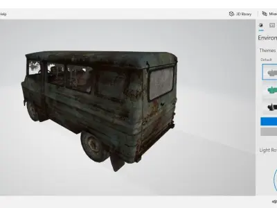 Car - VAN 01 Low-poly 3D model