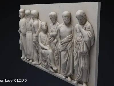 Bas Relief df4 Low-poly 3D model