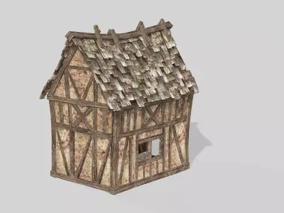 Thatch Hut House 03 For Games and Films 3D Model Low-poly 3D model