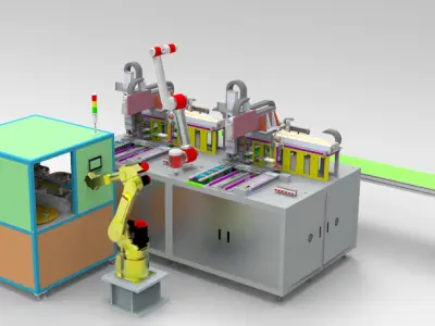 Panel automatic assembly line  3D model