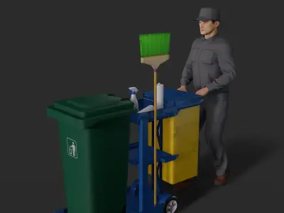 cleaner Low-poly 3D model