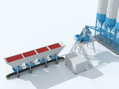 Concrete Batching Plant  3D model