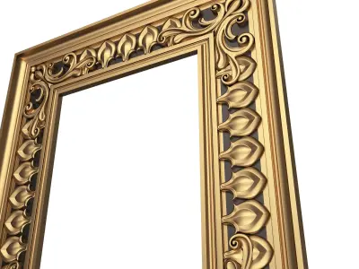 Classic Frame and Mirror 063 Low-poly 3D model